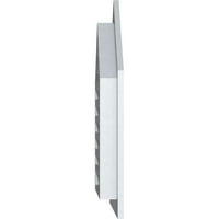 Ekena Millwork 26 W 34 H врв на врвот на теренот за проветрување: Функционален, PVC Gable Vent W 1 4 рамка за рамна трим