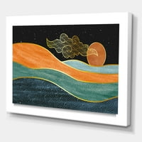 Апстрактна природа морско сонце небото планински пејзаж сликарство платно уметничко печатење