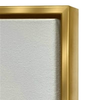 Lifeивотот на „Ступел Индустри“ е кратка насмевка сива на бело штипно изглед металик злато врамено лебдечко платно wallидна уметност, 24х30