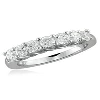 Дијамони кубни цирконија прстени за жени - 2. Карат бел кубен цирконија прстен накит - Стерлинг сребрени ленти за жени - ringвонење од дијамоник