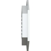 Ekena Millwork 20 W 36 H вертикално врв на вложување на венчавки: Функционален, PVC Gable Vent W 1 4 рамка за рамна трим