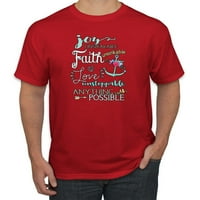 Сè што е можно, инспиративна религиозна инспиративна графичка маица на христијанските мажи, Хедер Греј, Голем