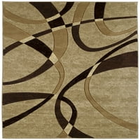 Обединетите ткајачи Шарлизираат Авери Геометриски чоколадо ткаени полипропилен област килим или тркач