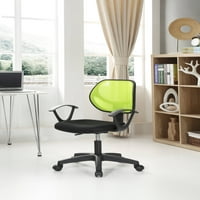 Ходеда Меш, среден бек, прилагодлив, стол за вртење на задачи, зелена